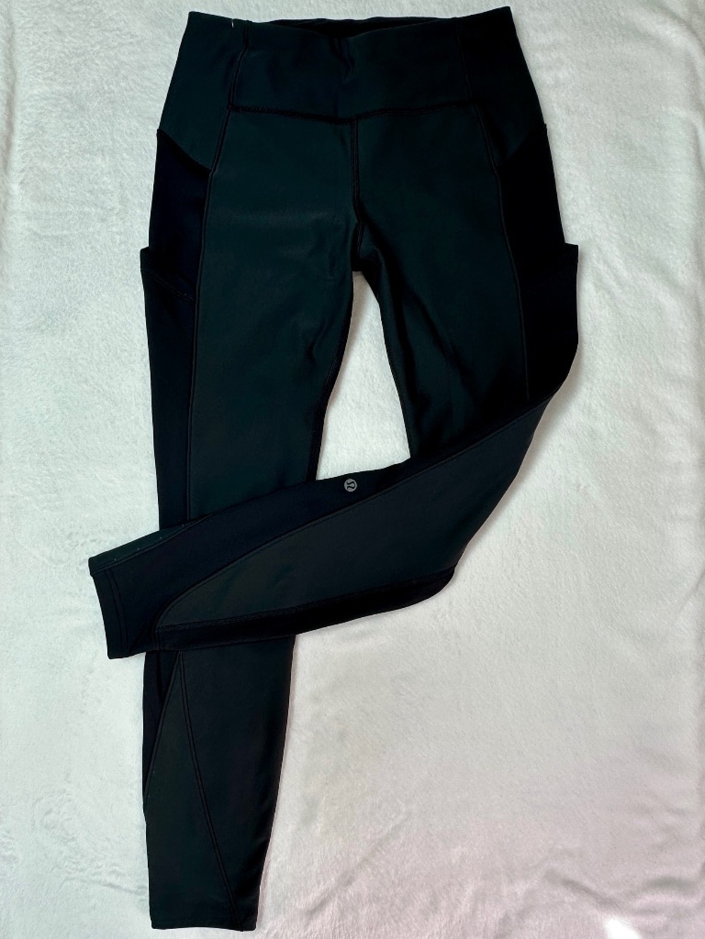 Lululemon Speed Up Tight 28" *Warp Tech Fleece Black Gray Winter Leggings Size 6
